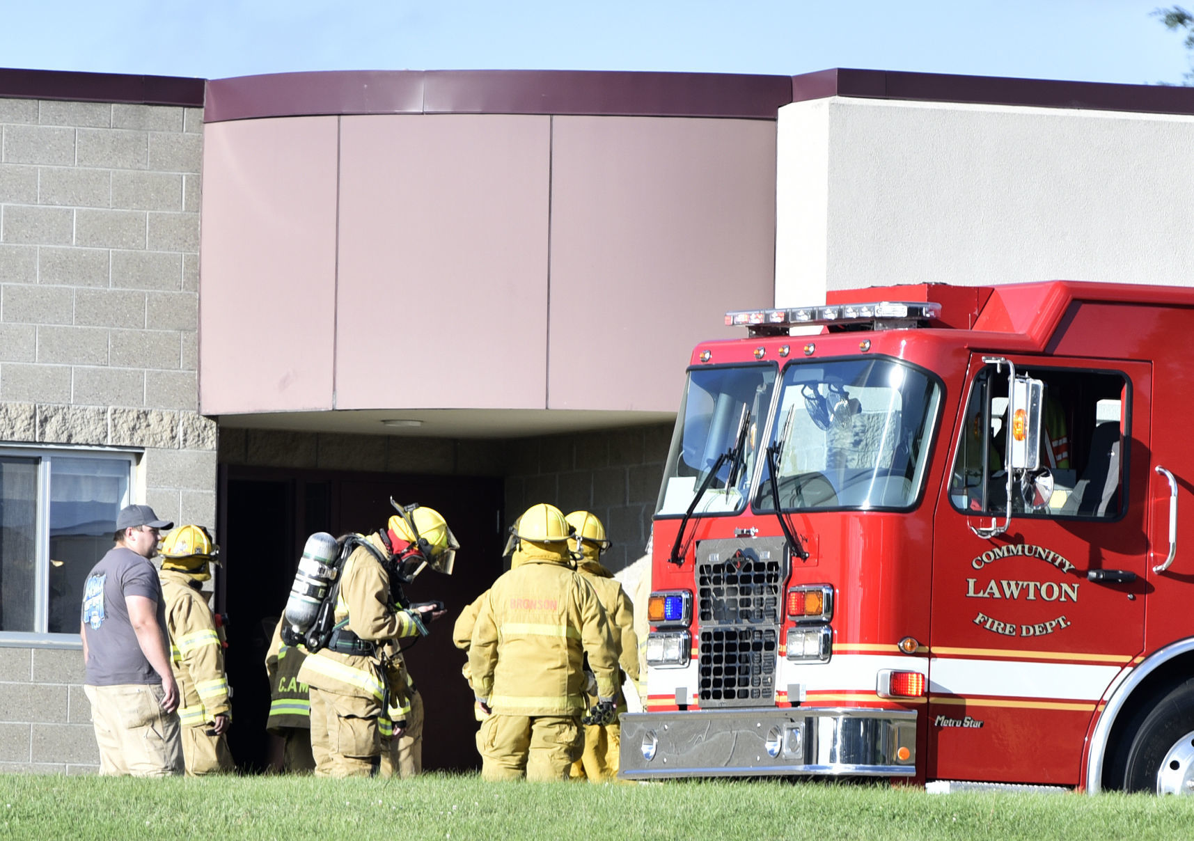 Lawton-Bronson High School fire